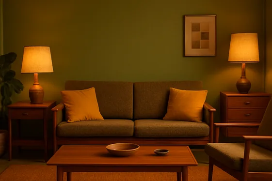 Olive Green and Mustard Yellow: Retro Revival illustration