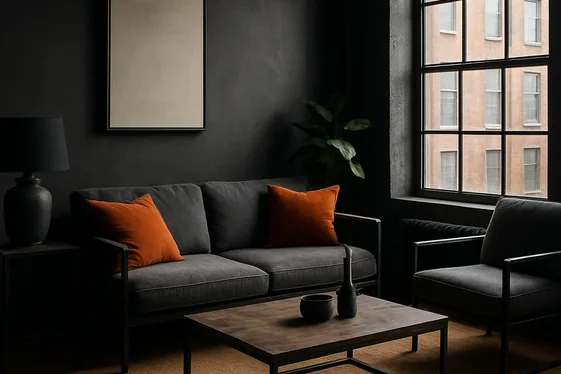 Charcoal and Burnt Orange: Urban Chic Energy illustration