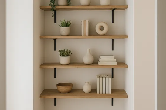 Install Open Shelving to Avoid Clutter illustration