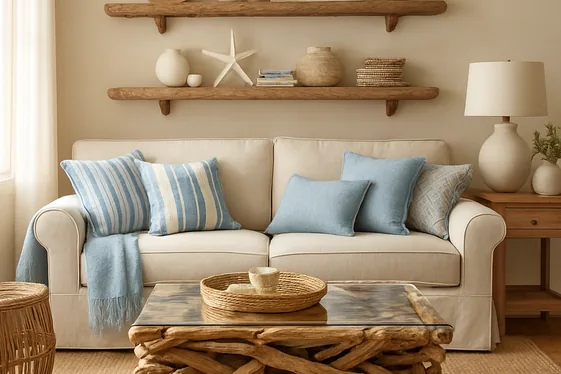 Bring in Driftwood Textures for Natural Coastal Warmth illustration