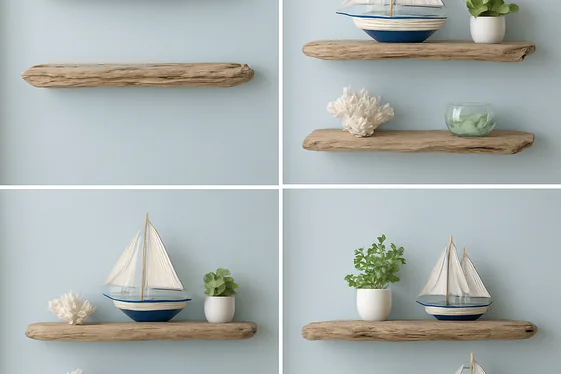 Step-by-Step Guide to Building a Nautical Shelf Display illustration