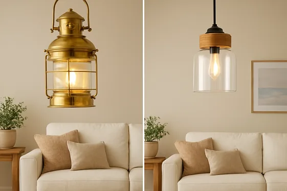 Traditional Nautical Lighting vs. Modern Coastal Fixtures Comparison illustration