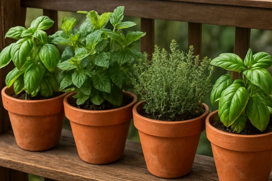 Potted Herbs for Fragrance and Functionality illustration