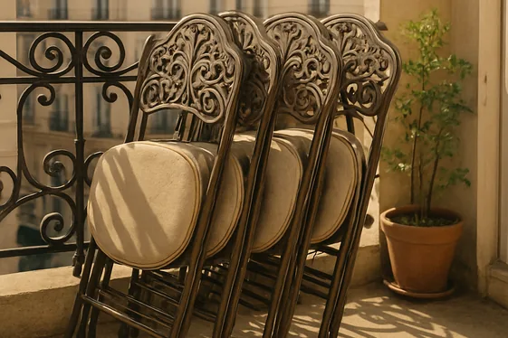 Vintage-Style Folding Chairs for Flexibility illustration
