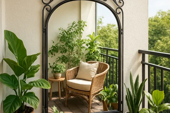 Mirrors to Expand Small Balcony Spaces illustration