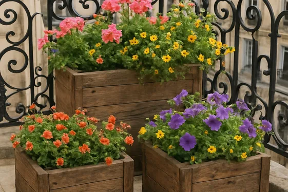 Weathered Wood Planters for Rustic Charm illustration