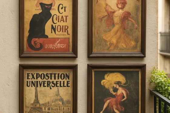 Vintage French Posters and Artwork illustration