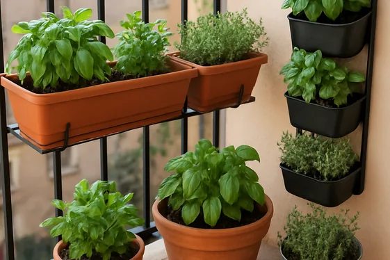 Set Up a Mini Herb Garden in Containers illustration