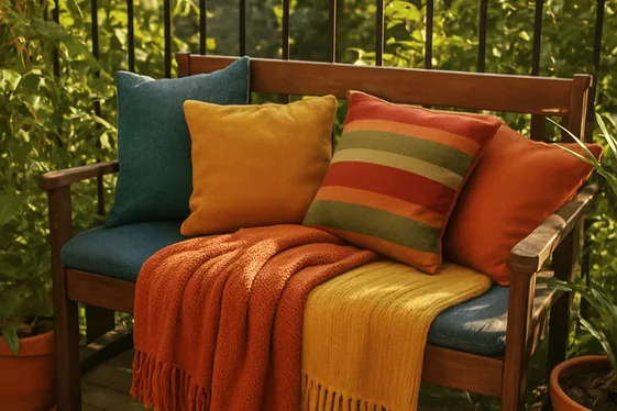 Layer Textiles with Cushions and Throws illustration