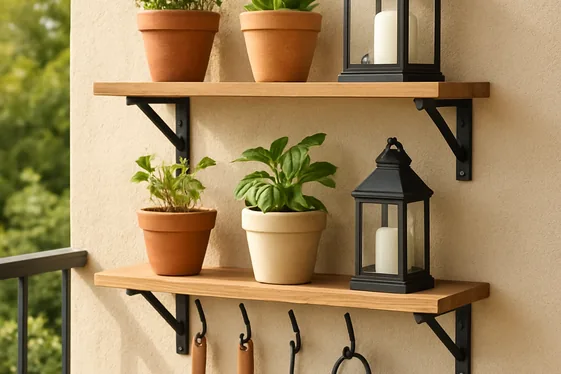 Utilize Wall-Mounted Shelves for Decor and Storage illustration