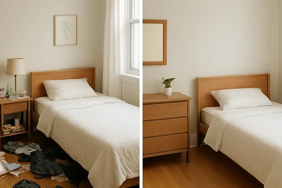 Before and After: From Cluttered to Calm illustration