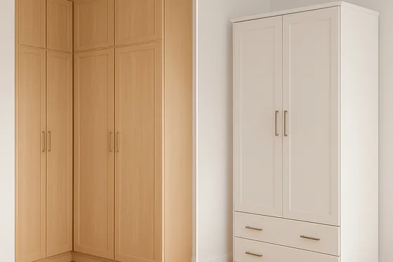 Comparison Table: Built-In vs. Freestanding Wardrobe illustration
