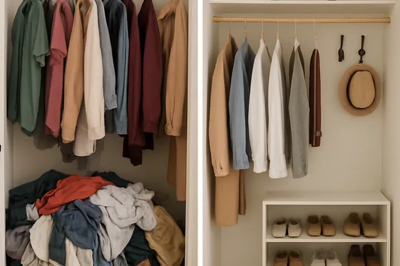Before and After: Closet Organization Makeover illustration