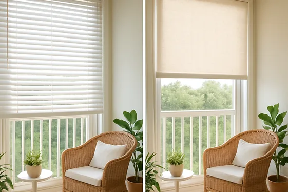 Before and After: Swapping Vinyl Blinds for Natural Fabrics illustration