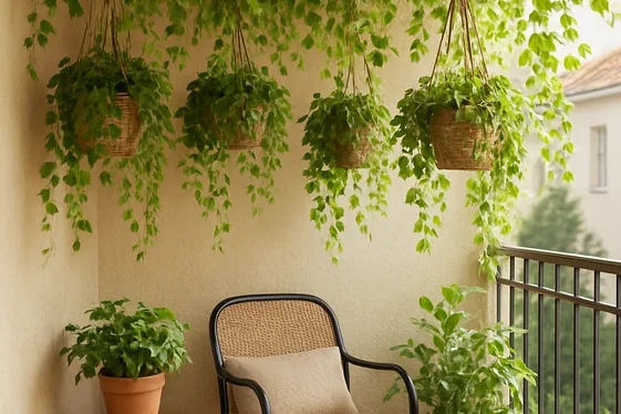 Hanging Plant Shelters: Natural Shade with Greenery illustration