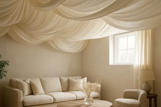 Fabric Draped Ceilings: Quick Tip for Soft Ambiance illustration
