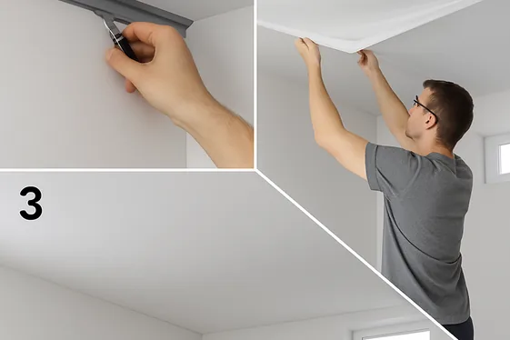 Steps to Install a Stretch Ceiling Membrane illustration