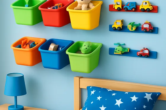 Choose Playful Yet Practical Wall Storage illustration
