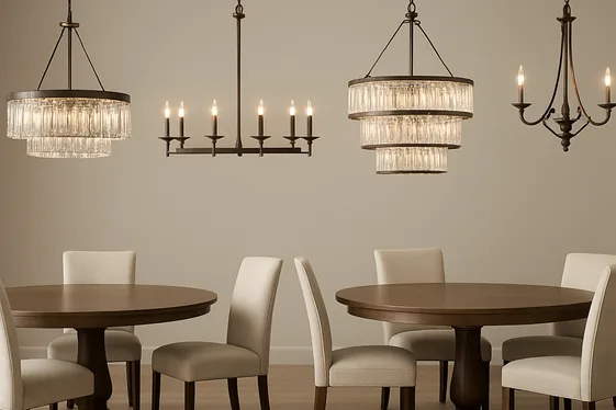 Popular Chandelier Shapes to Suit Different Dining Tables illustration