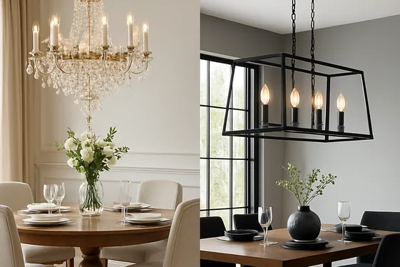 Crystal Chandeliers vs. Metal Frame Designs: A Style Comparison illustration