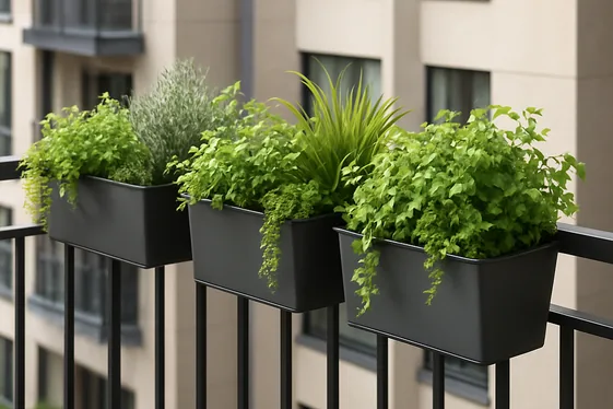 Update Railings with Modern Planters illustration