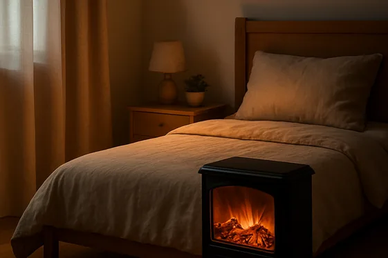 Incorporate a Fireplace or Heater for Physical Warmth illustration