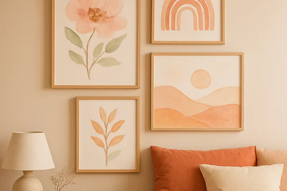 Display Soft Artwork to Keep the Mood Gentle illustration