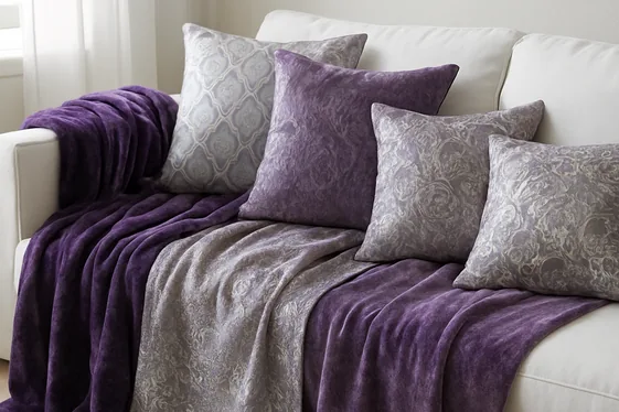 Clever Ways to Layer Purple and Silver Textiles illustration