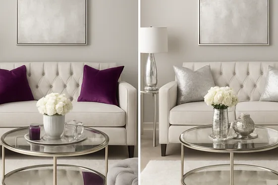 Purple vs Silver: Choosing Your Accent Pieces illustration