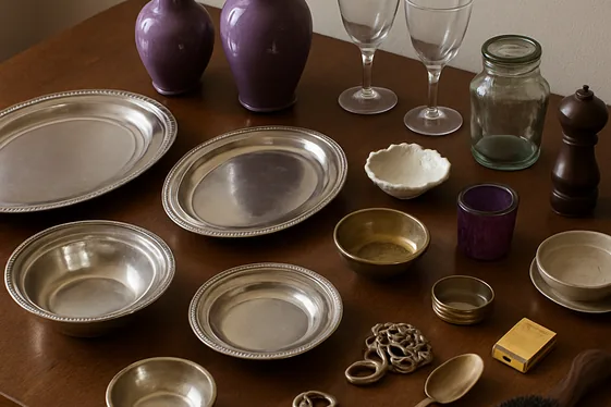 Do and Don’t: Accessories in Purple and Silver illustration