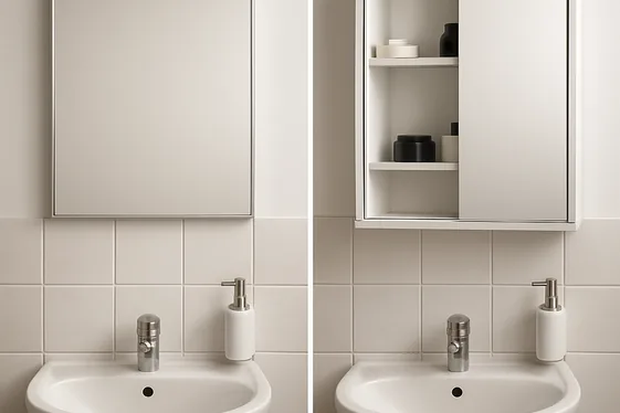 Use Mirrored Cabinets Instead of Plain Mirrors illustration