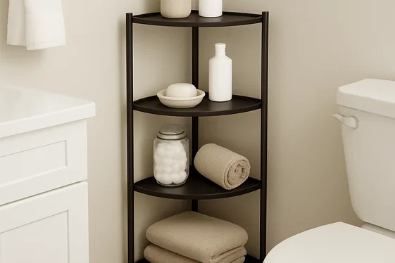 Incorporate Corner Shelving for Hidden Storage illustration