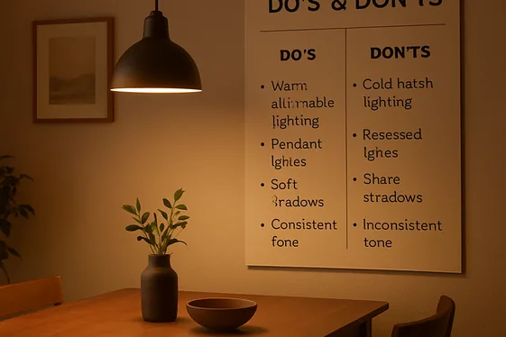 Do’s and Don’ts of Small Dining Room Lighting illustration