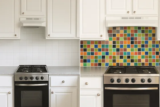 Before and After: From Plain to Eye-Catching Mosaic illustration