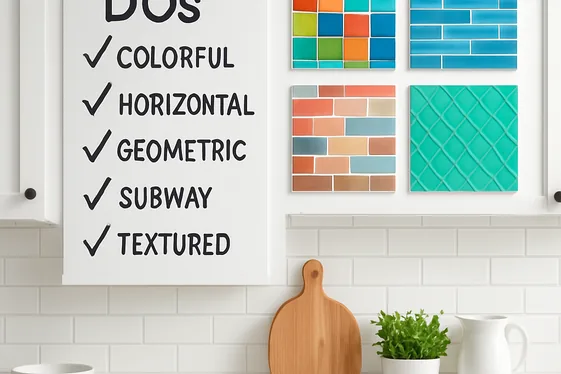 Do and Don’t for Selecting Backsplash Colors illustration