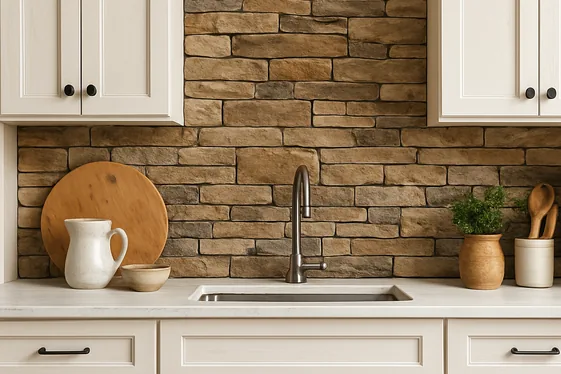 Stacked Stone Backsplash Ideas for Rustic Charm illustration