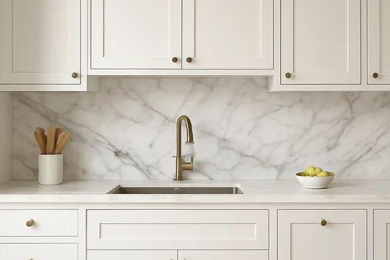 Natural Stone Elegance: Marble and Quartz Backsplash Ideas illustration