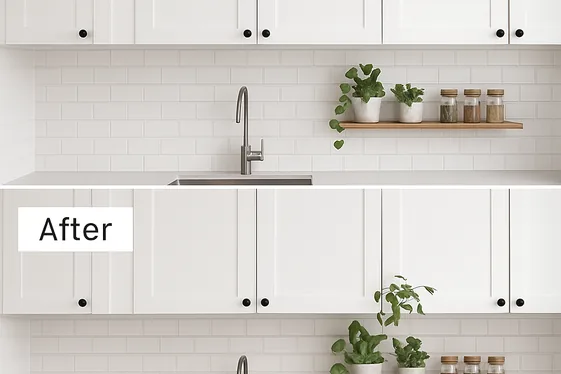 Before and After: Adding a Backsplash Shelf for Style illustration