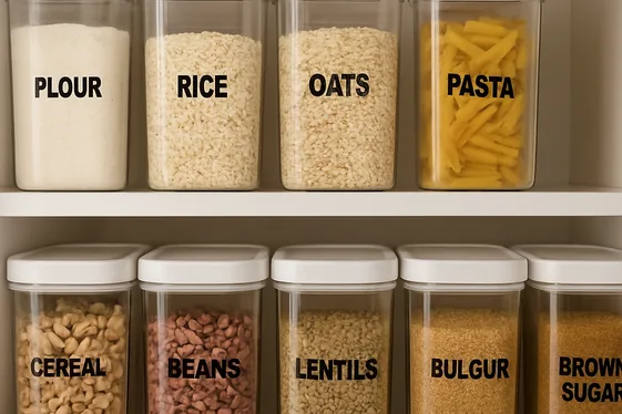 Use Clear Storage Containers for Visibility illustration