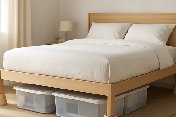 Use Bed Risers to Increase Underbed Storage illustration