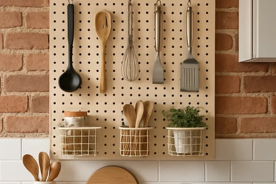 Incorporate Hooks and Pegboards illustration
