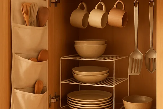 Hang Organizers Inside Cabinets illustration