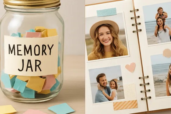 Comparison of Memory Jar vs. Scrapbook Gifts illustration