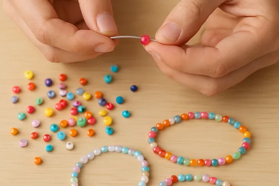 Stepwise Guide to Making Beaded Bracelets illustration