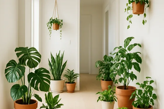 Showcase Greenery with Potted Plants illustration