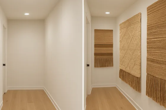Layer Texture with Woven Wall Hangings illustration