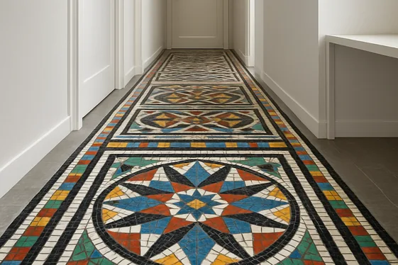Use Artistic Tiles for a Unique Floor Accent illustration